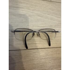Turboflex Patented Eyeglasses Frame TF222-20 Unisex Gunmetal Half Rim 53-18-140